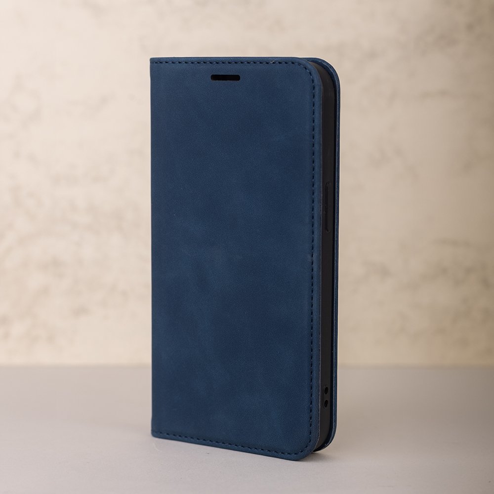 „Smart Suede“ vāciņš Motorola Edge 70 Fusion tālrunim, tumši zils
