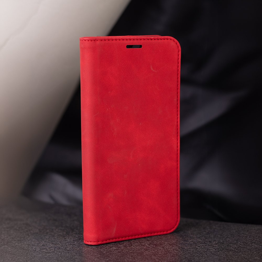 „Smart Suede“ vāciņš tālrunim Honor 600 / Honor 600 Pro, sarkans