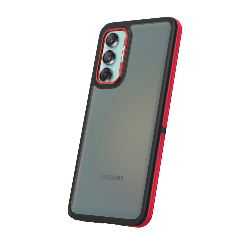 Kristāla melns vāciņš Samsung Galaxy M55 5G, sarkans
