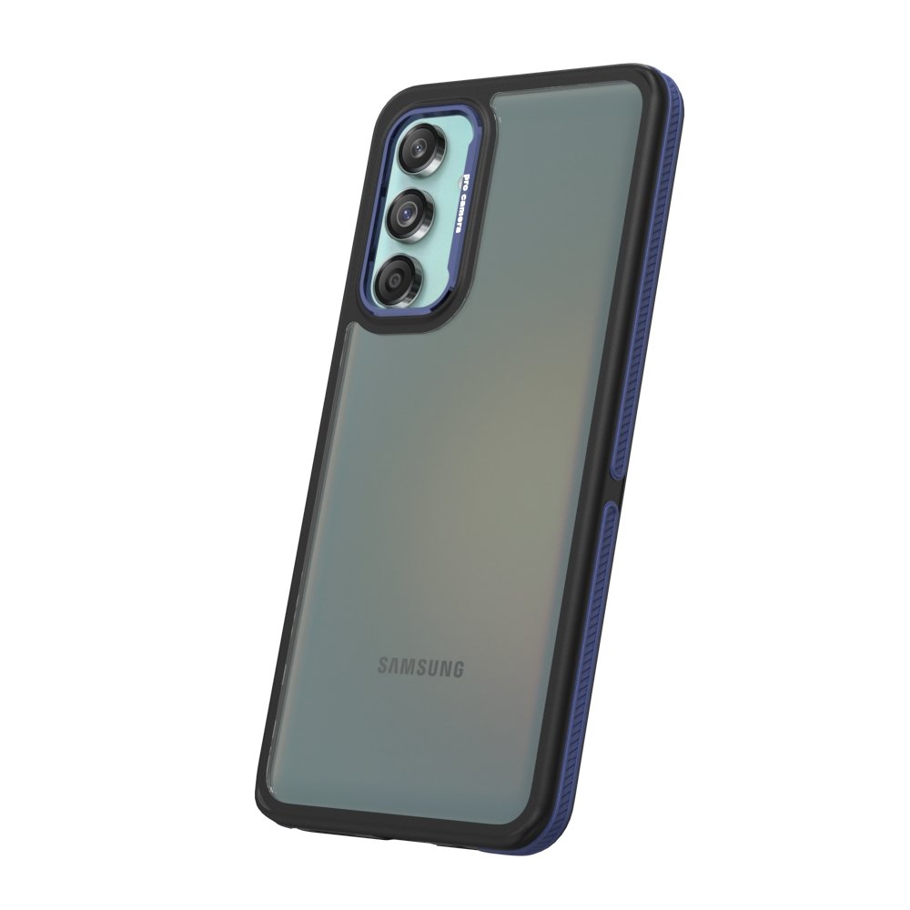 Kristāla melns vāciņš Samsung Galaxy M55 5G, zils