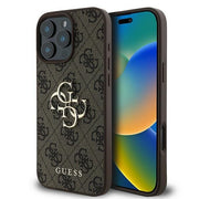 Guess vāciņš iPhone 16 Pro 6,3", brūns (GUHCP16L4GMGBR)
