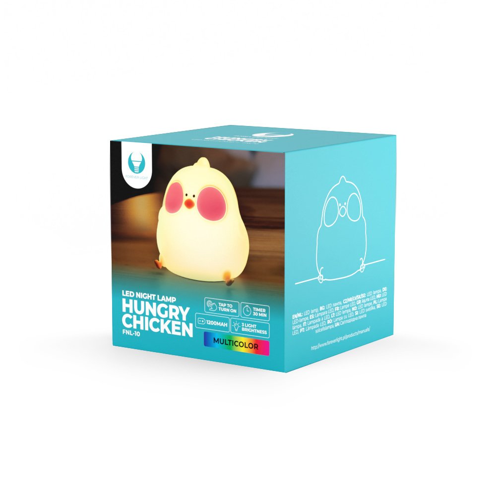 Forever Light lampa LED nakts Hungry Chicken FNL-10