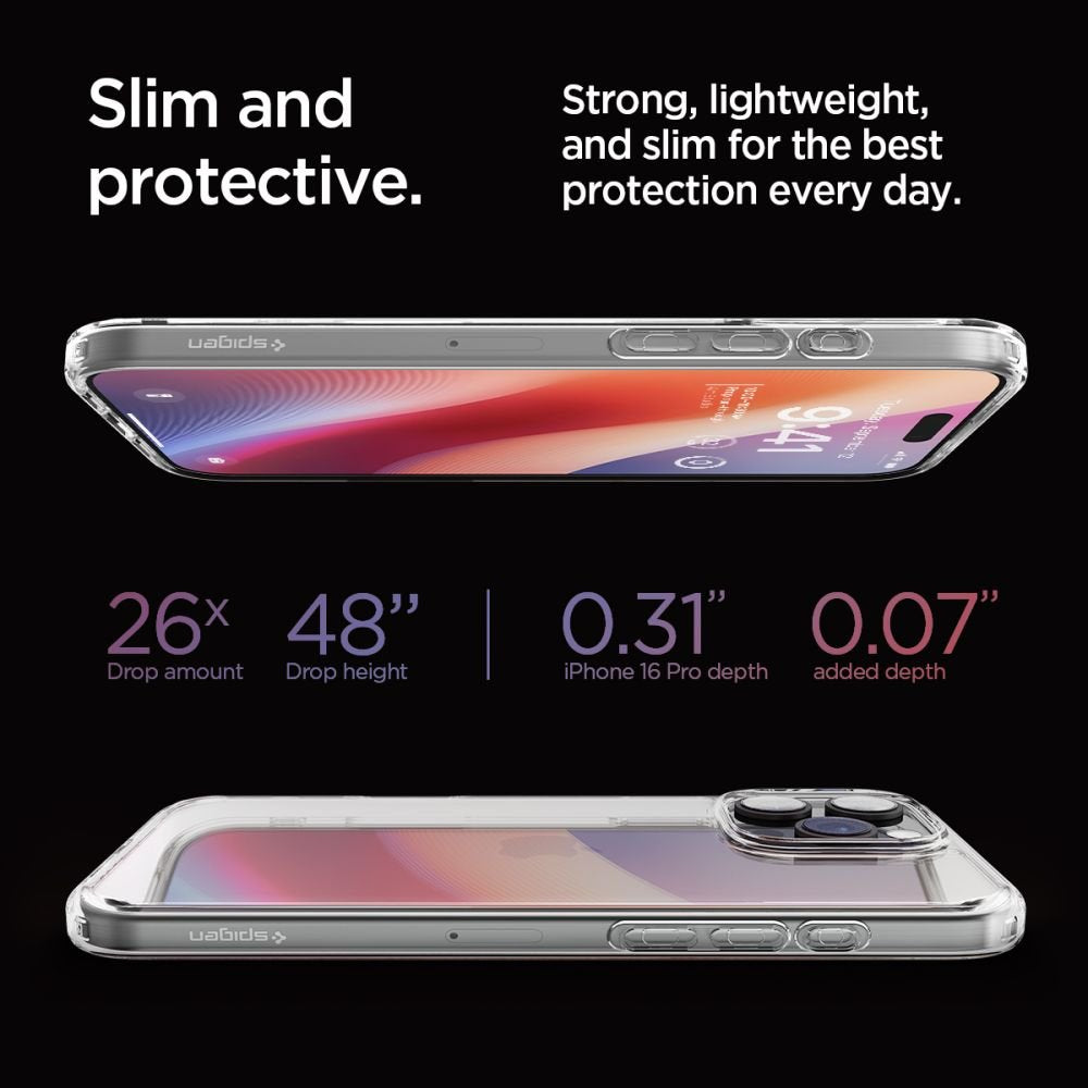 Spigen Ultra Hybrid vāciņš iPhone 16 Pro 6,3", caurspīdīgs