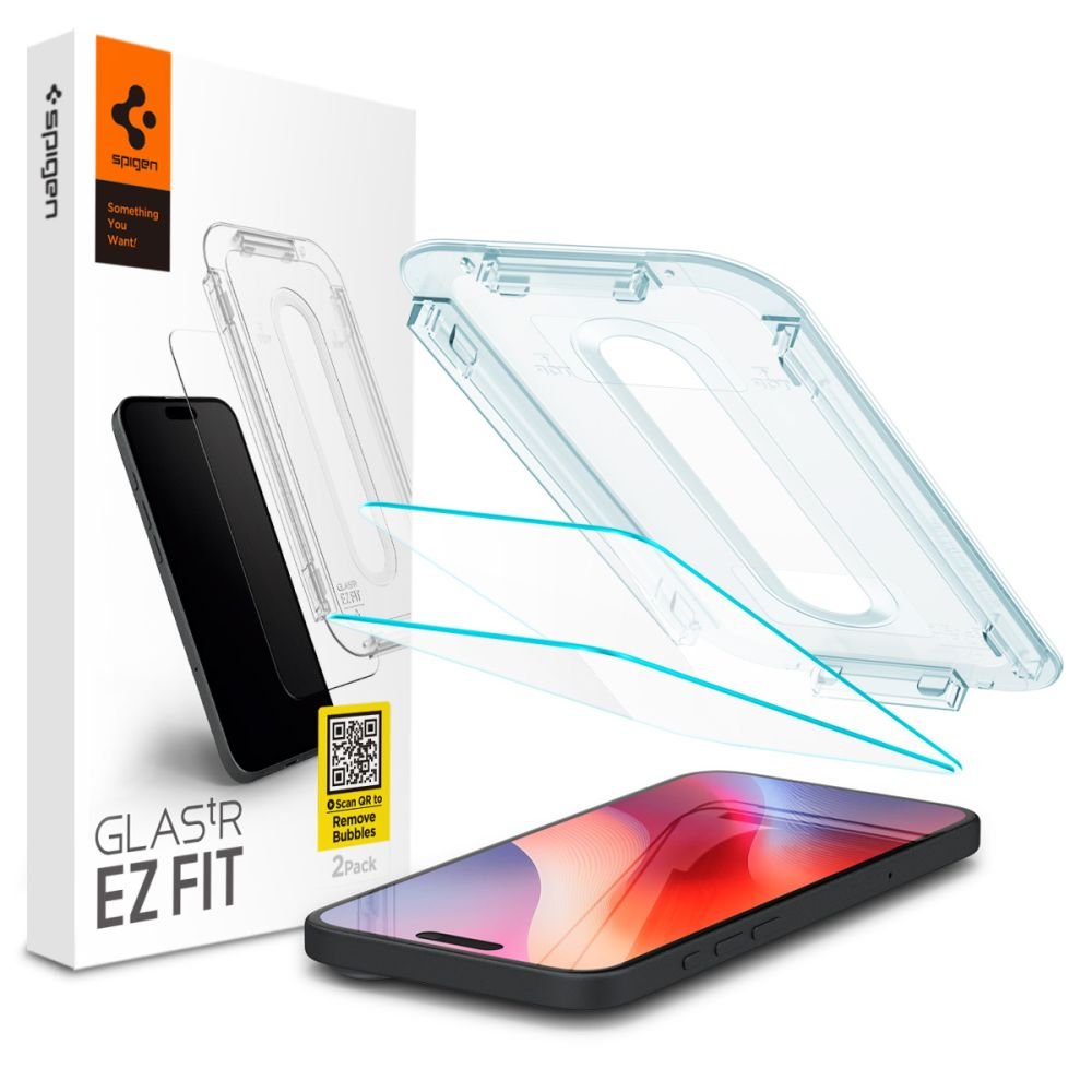 Spigen Glas.Tr Ez Fit 2 gab. komplekts iPhone 16 Pro 6,7" (caurspīdīgs)