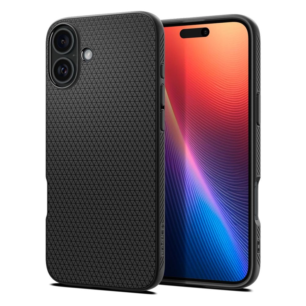 Spigen Liquid Air vāciņš iPhone 16 6,1", matēts melns