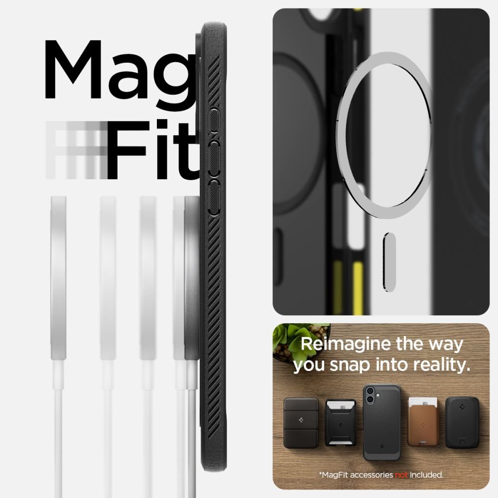 Spigen Rugged Armor MagSafe vāciņš iPhone 16 6,1", matēts melns