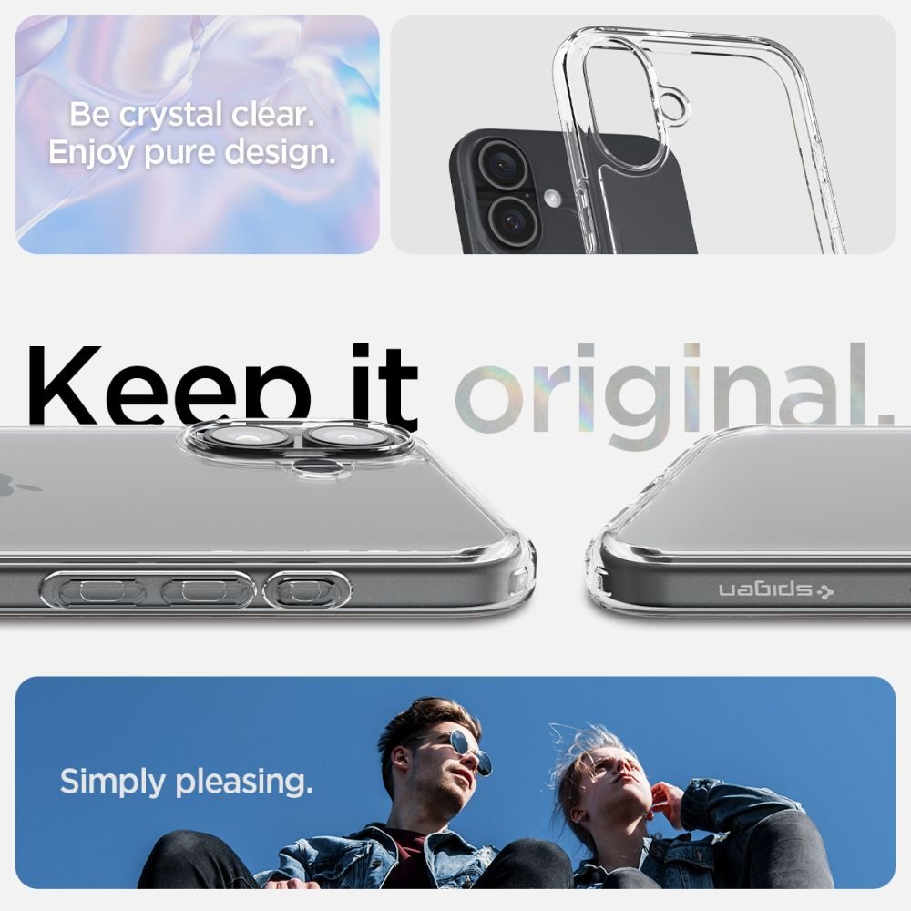 Spigen Ultra Hybrid vāciņš iPhone 16 6,1", caurspīdīgs