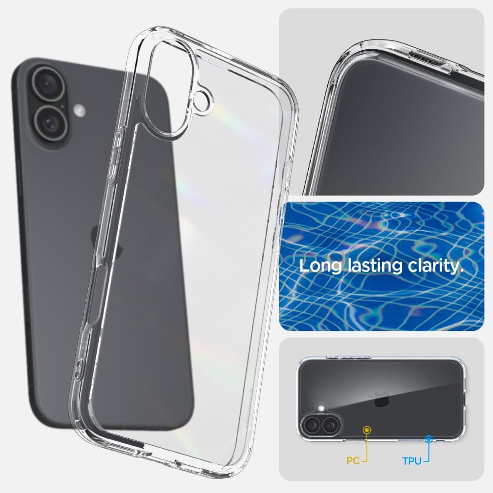 Spigen Ultra Hybrid vāciņš iPhone 16 6,1", caurspīdīgs