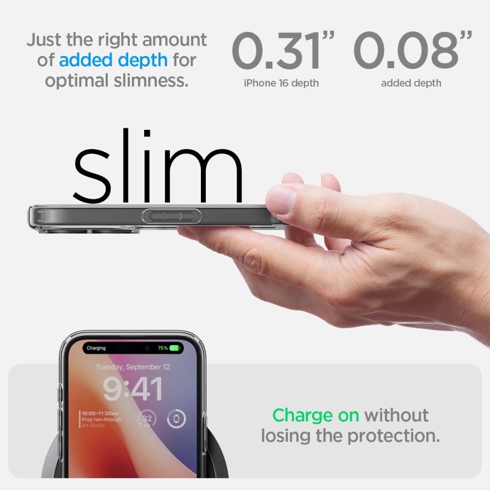 Spigen Ultra Hybrid vāciņš iPhone 16 6,1", caurspīdīgs