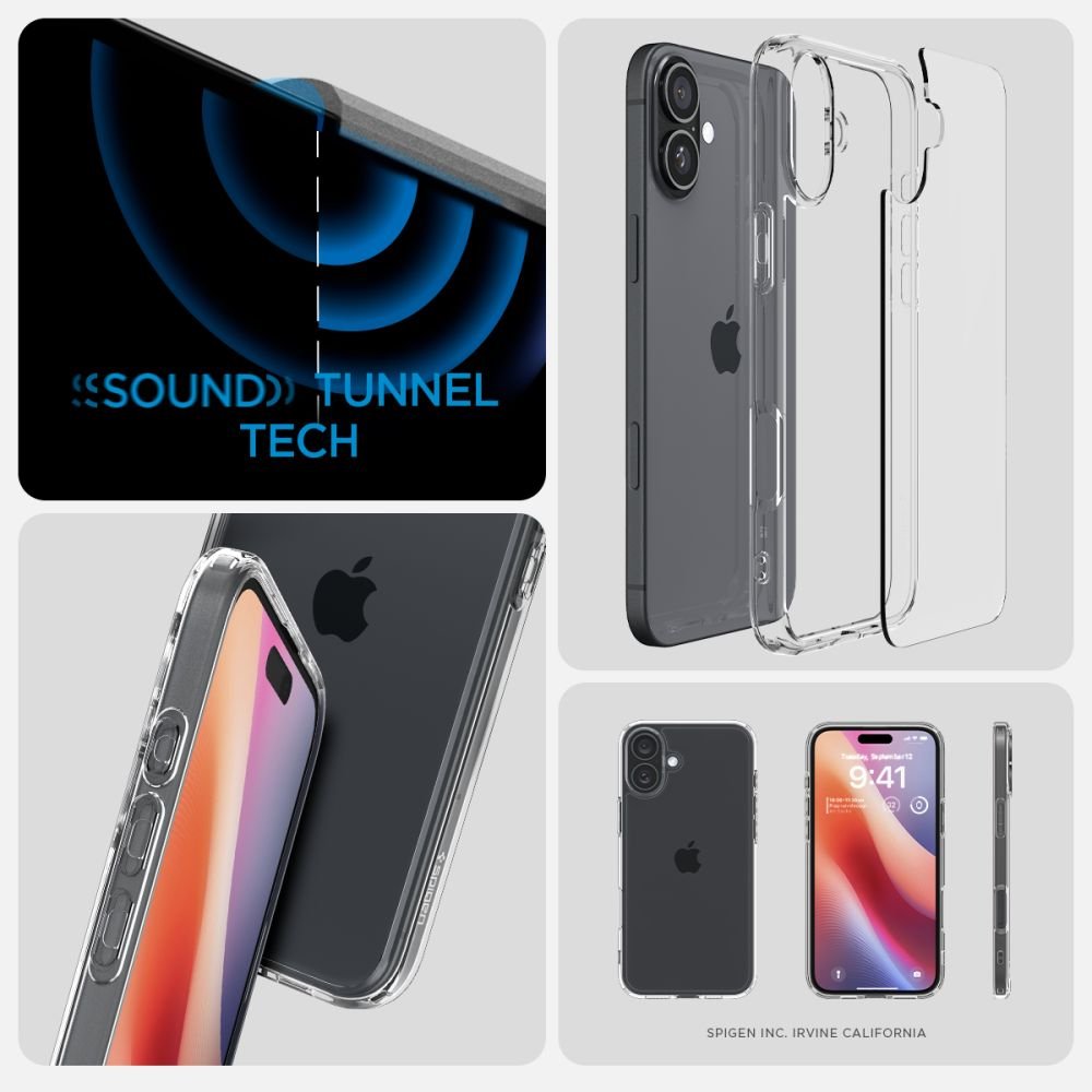 Spigen Ultra Hybrid vāciņš iPhone 16 6,1", caurspīdīgs