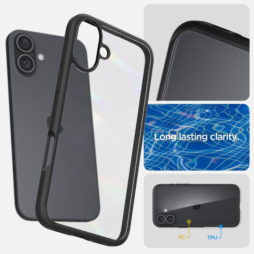 Spigen Ultra Hybrid vāciņš iPhone 16 6,1", matēts melns