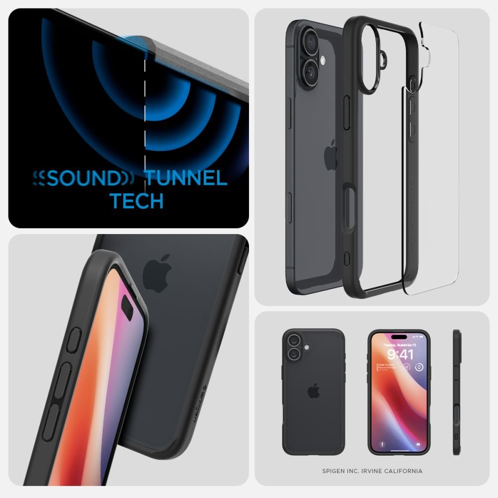 Spigen Ultra Hybrid vāciņš iPhone 16 6,1", matēts melns