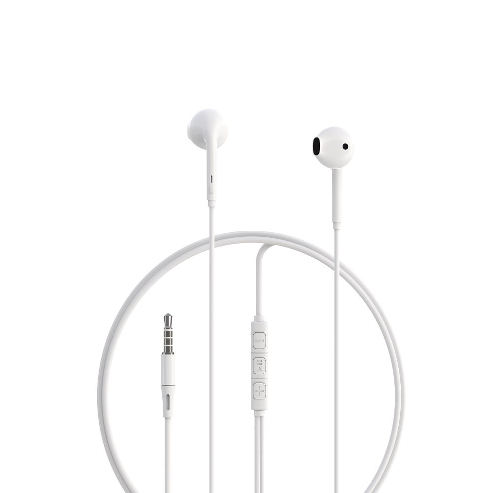 Devia vadu austiņas Kintone A3 jack 3,5mm, baltas