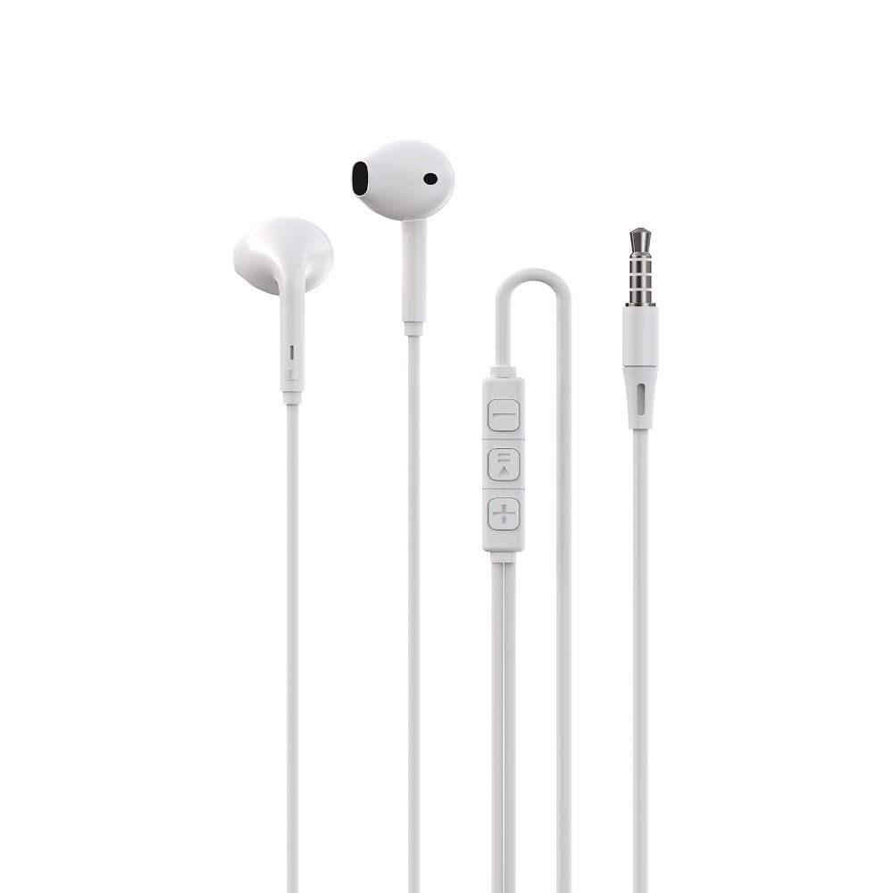 Devia vadu austiņas Kintone A3 jack 3,5mm, baltas