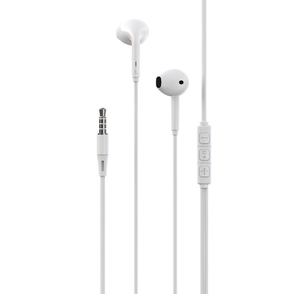 Devia vadu austiņas Kintone A3 jack 3,5mm, baltas