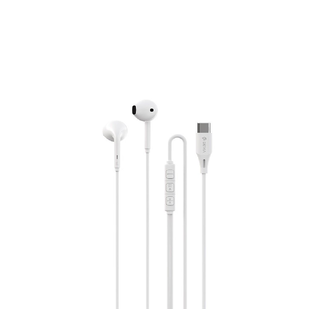 Devia vadu austiņas Kintone A3 digitāls USB-C, baltas