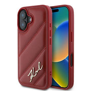 Karl Lagerfeld vāciņš iPhone 16 6,1", sarkans (KLHCP16SPQDSMGR)