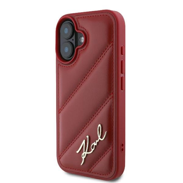 Karl Lagerfeld vāciņš iPhone 16 6,1", sarkans (KLHCP16SPQDSMGR)