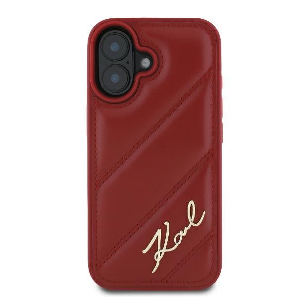 Karl Lagerfeld vāciņš iPhone 16 6,1", sarkans (KLHCP16SPQDSMGR)