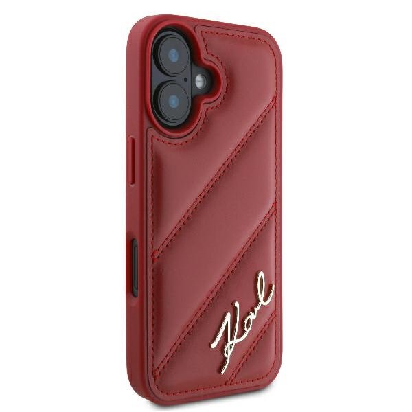 Karl Lagerfeld vāciņš iPhone 16 6,1", sarkans (KLHCP16SPQDSMGR)