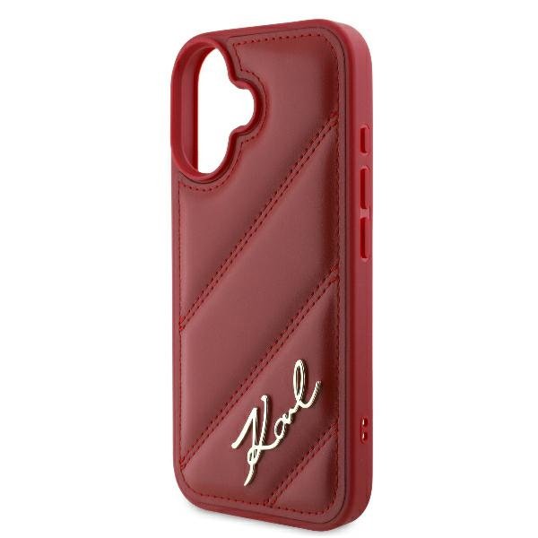 Karl Lagerfeld vāciņš iPhone 16 6,1", sarkans (KLHCP16SPQDSMGR)