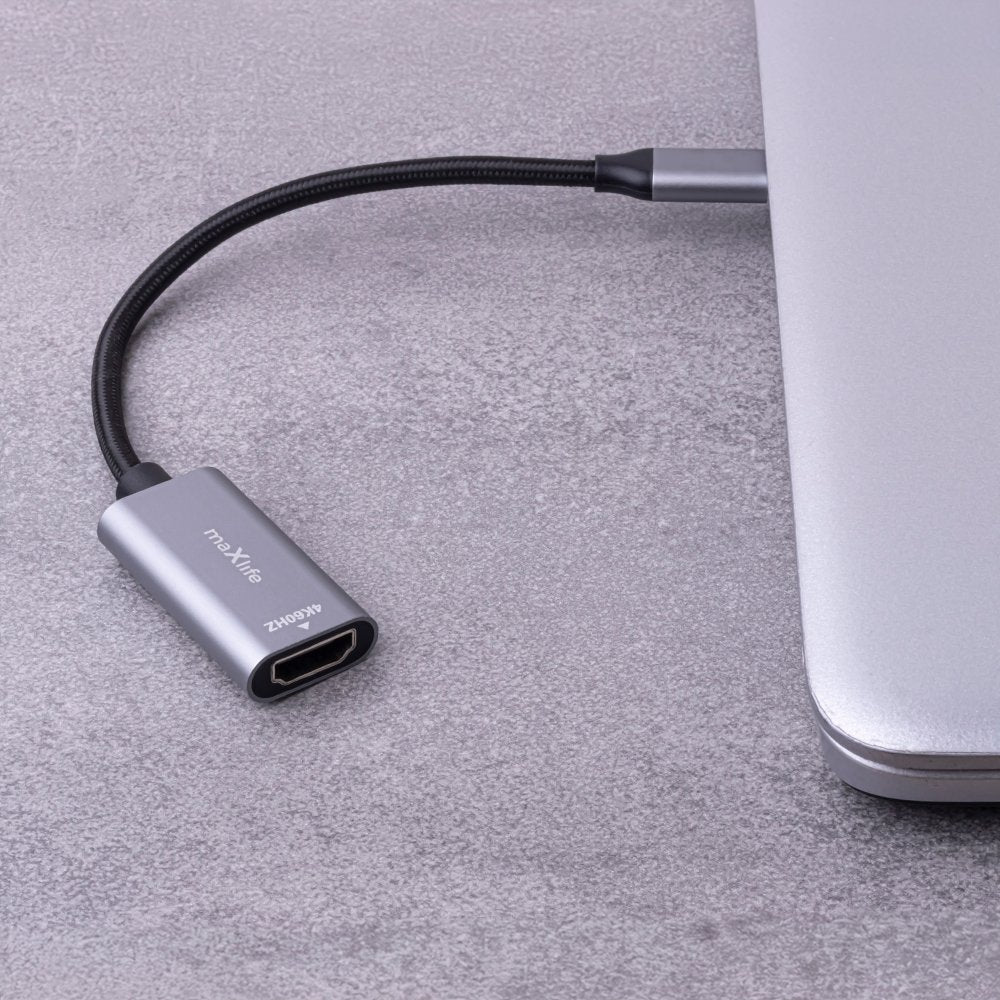 Maxlife adapteris MXHC-01 HDMI - USB-C 4K 60HZ, melns