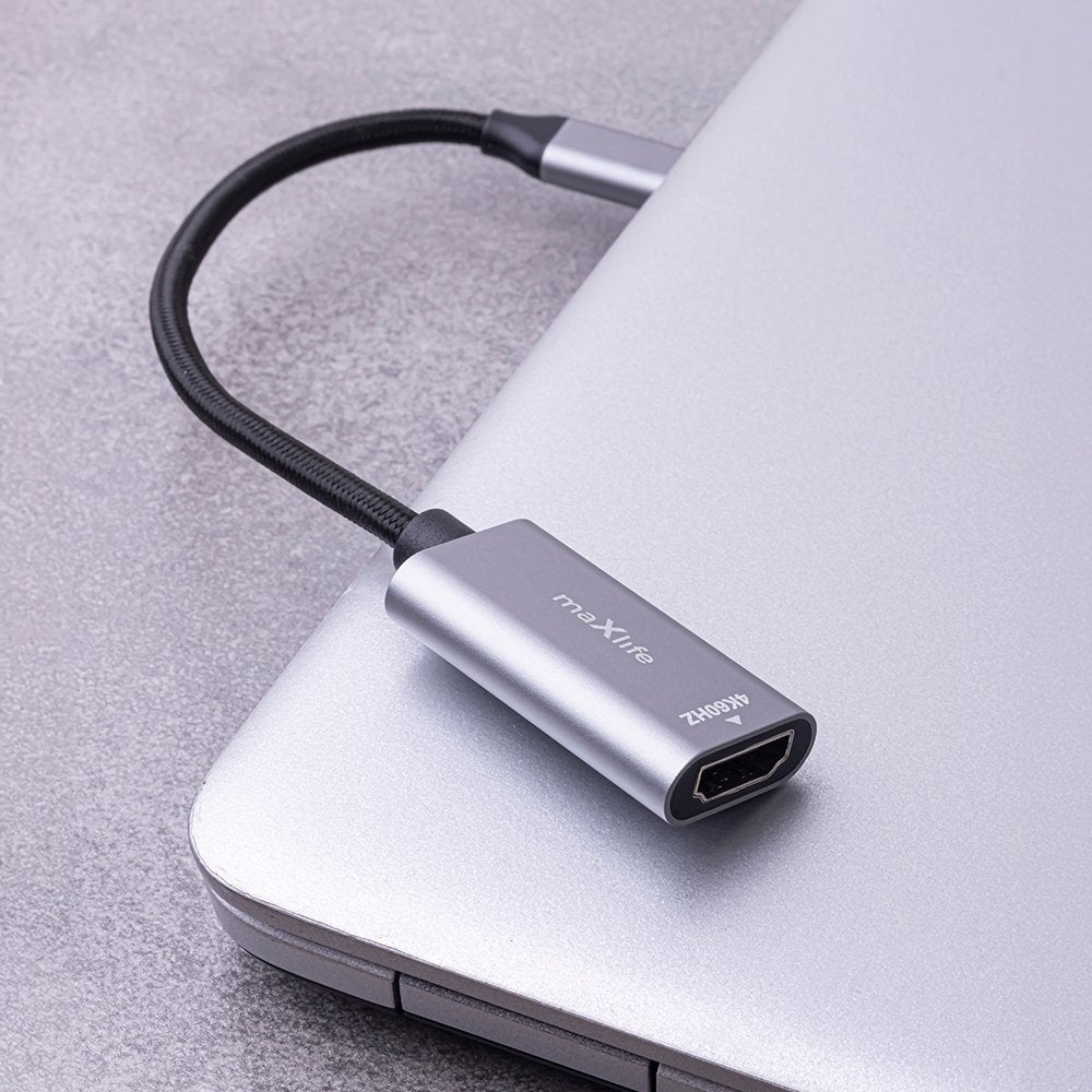 Maxlife adapteris MXHC-01 HDMI - USB-C 4K 60HZ, melns