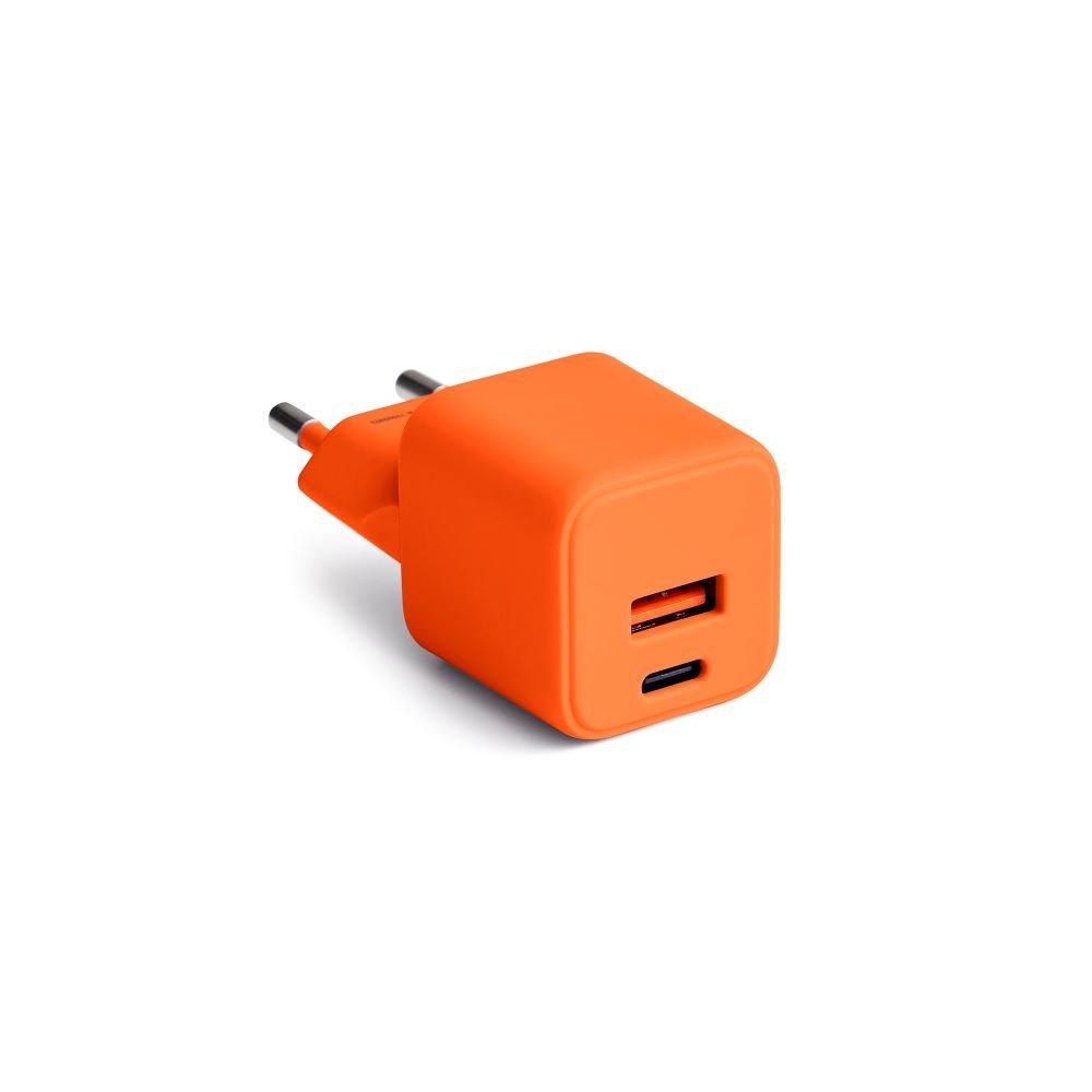 Colorum tīkla lādētājs USB-A + USB-C PD 30W CLS30-AC-10 x oranžs