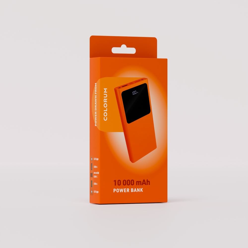 Colorum ārējā baterija 10 000 mAh CPB10-10 x Oranža