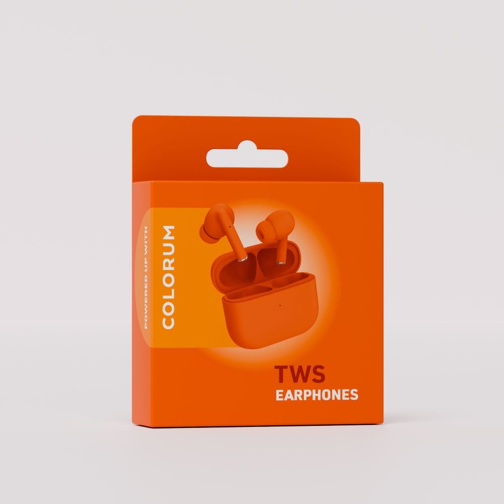 Colorum Bluetooth austiņas TWS CTWS-10 x oranžas