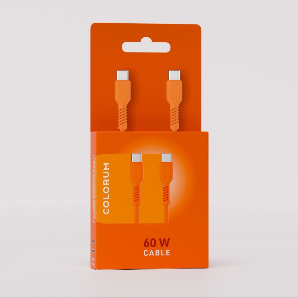 Colorum kabelis USB-C - USB-C 1,8m 3A CK60-CC-10 x oranžs