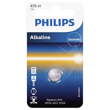 PHILIPS baterija LR44/LR1154 pogu baterijas Alkaline 1gab blisteris