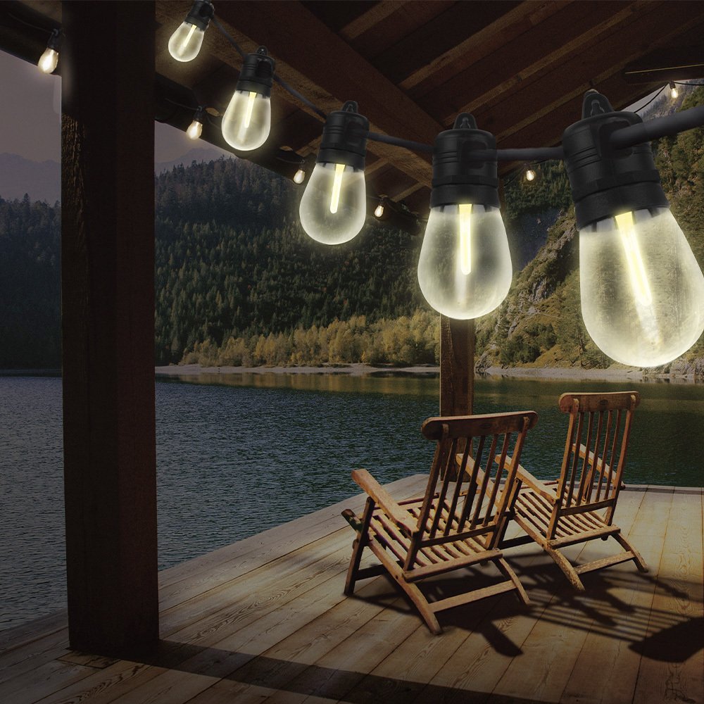Forever Light LED ar saules uzlādi virtene SUNARI FLS-60 7,5m 10 spuldzes IP44
