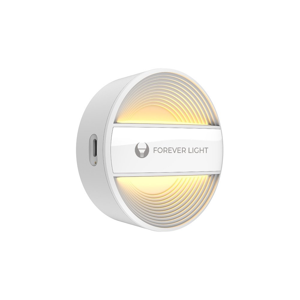 LED nakts lampa apaļa PURE FLC-20 ALMA PIR balta 500mAh Forever Light
