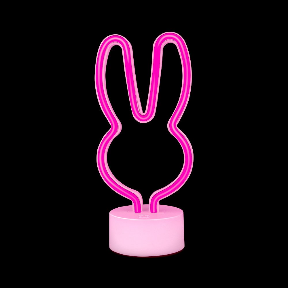 Forever Light statīvs Neon LED on Rabbit rozā USB-C FSC-10
