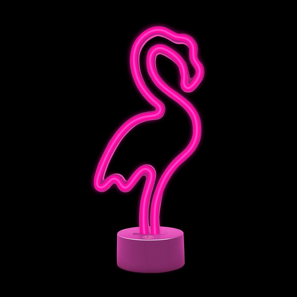 Forever Light statīvs Neon LED on Flamingo rozā USB-C FSC-11