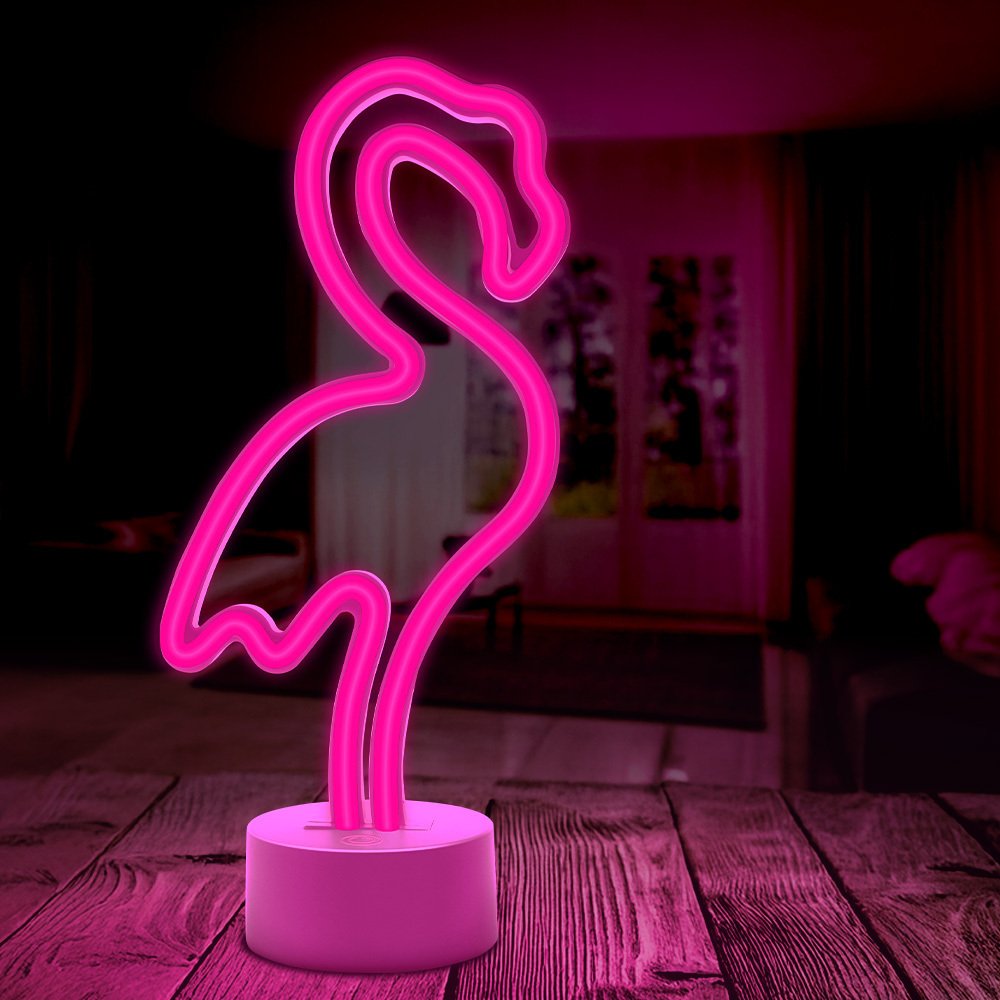 Forever Light statīvs Neon LED on Flamingo rozā USB-C FSC-11