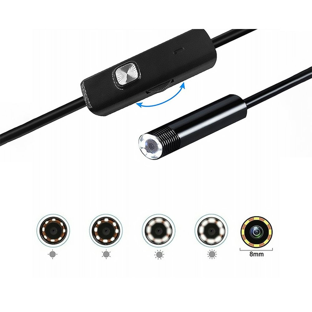 Endoskopa kamera ar 3,5 m objektīvu, 8/7/5,5 mm USB-C/Micro-USB LTC