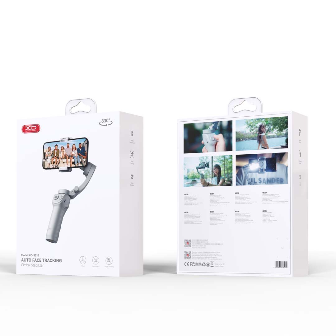 XO Bluetooth selfija kāts gimbal trīskājis SS17, pelēks