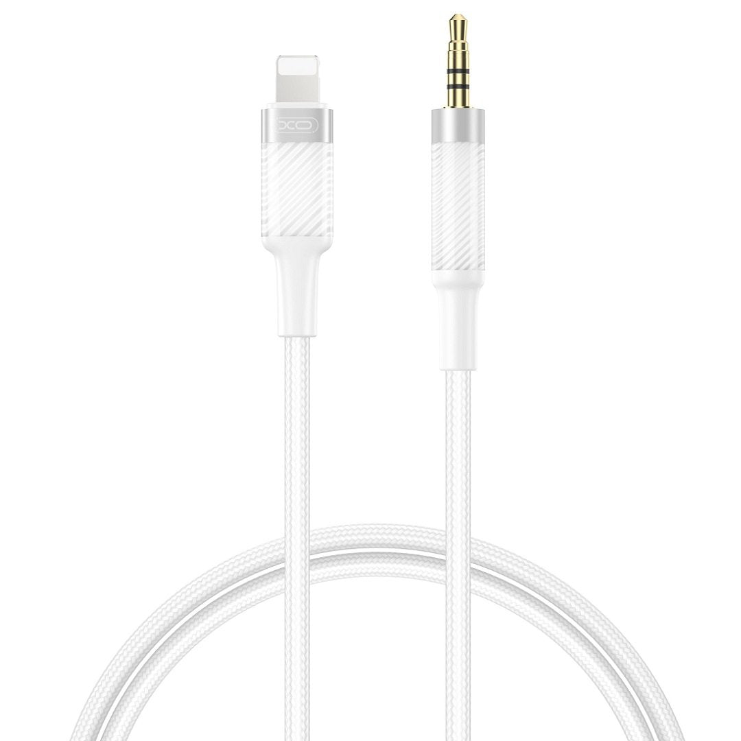 XO kabelis audio NB-R279A Lightning - jack 3,5mm 1,0m, balts