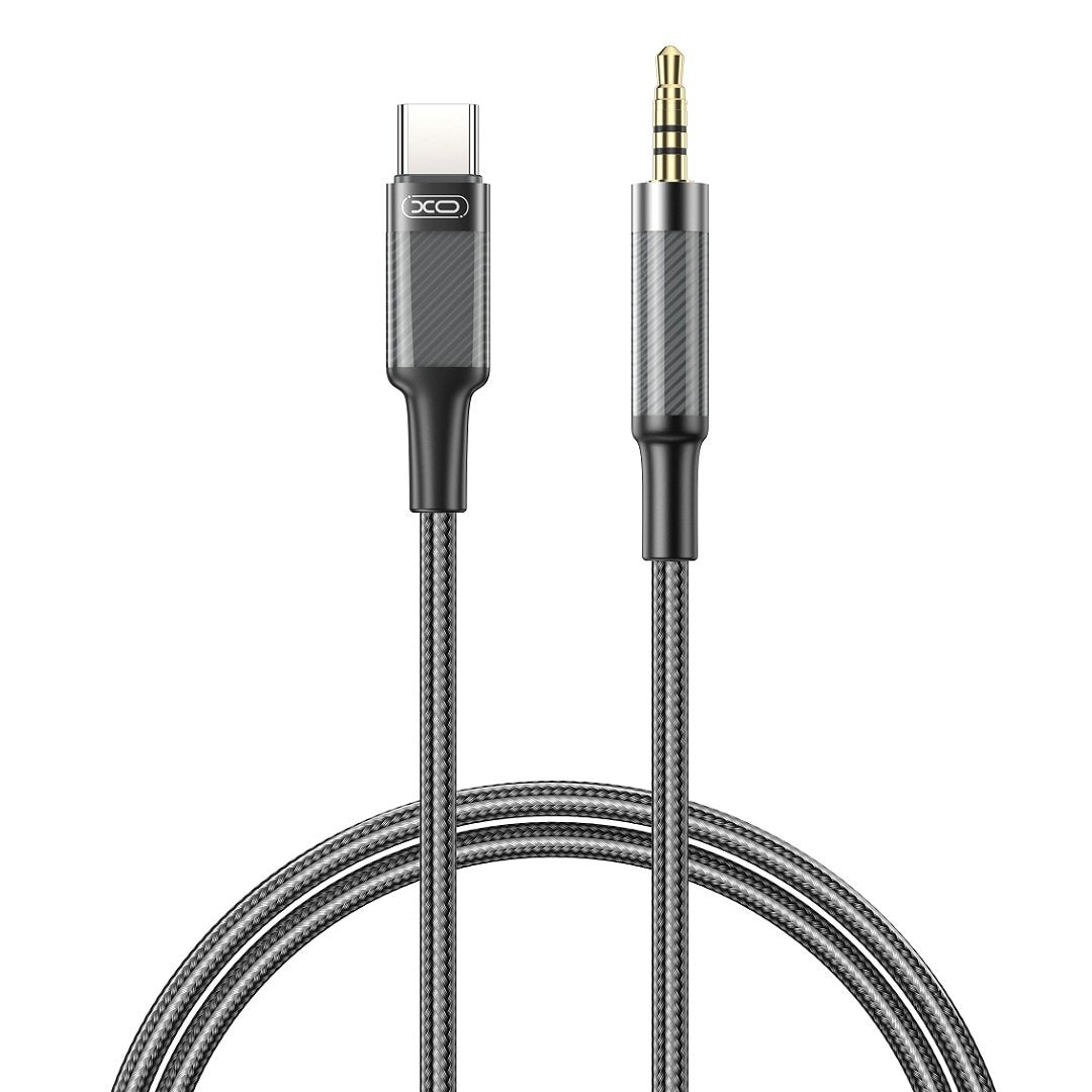 XO kabelis audio NB-R279B USB-C - jack 3,5mm 1,0m, melns