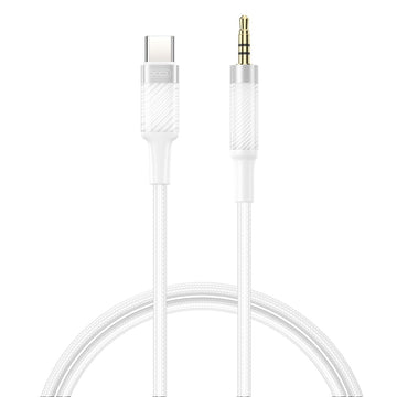 XO kabelis audio NB-R279B USB-C - jack 3,5mm 1,0m, balts