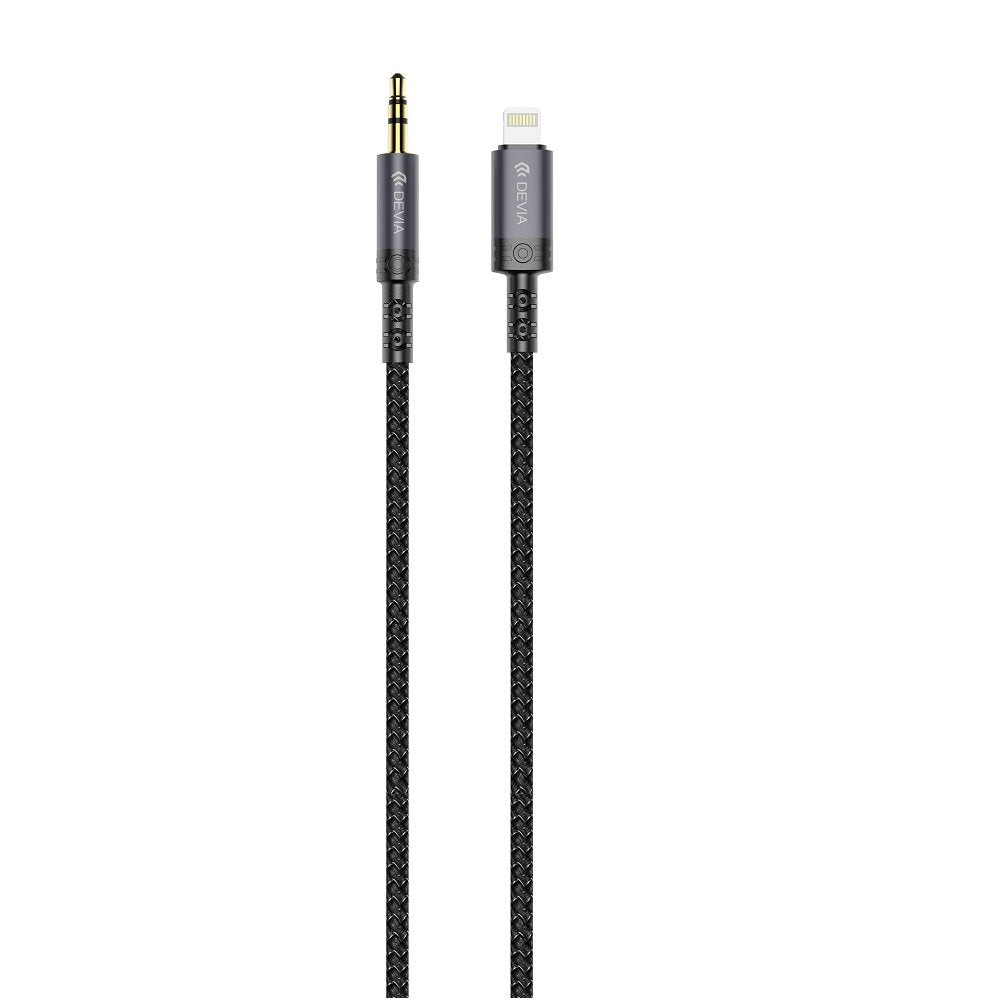 Devia audio kabelis Ipure EC619 Lightning - ligzda 3,5 mm 1,0 m melns