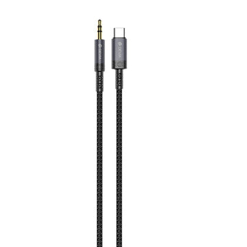 Devia audio kabelis Ipure EC620 USB-C - 3,5 mm ligzda 1,0 m melns