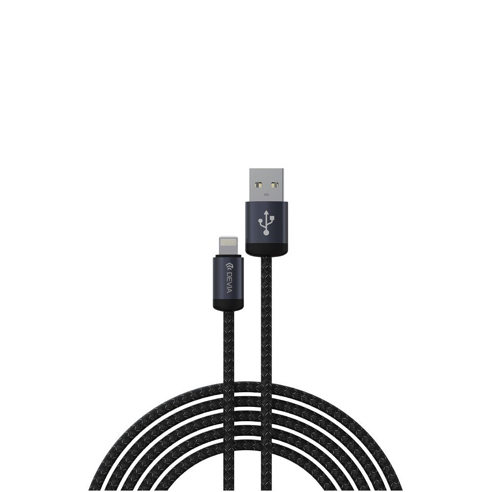 Devia kabelis Gracious EC650 USB - USB-C 1,0 m 2,4A, melns