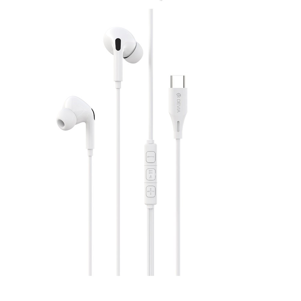 Devia vadu austiņas Kintone A2 digitāls USB-C, baltas