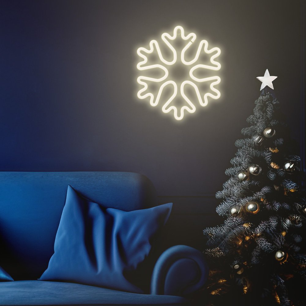 Forever Light gaisma Neon LED Christmas Snowflake balts FLNE20 Forever