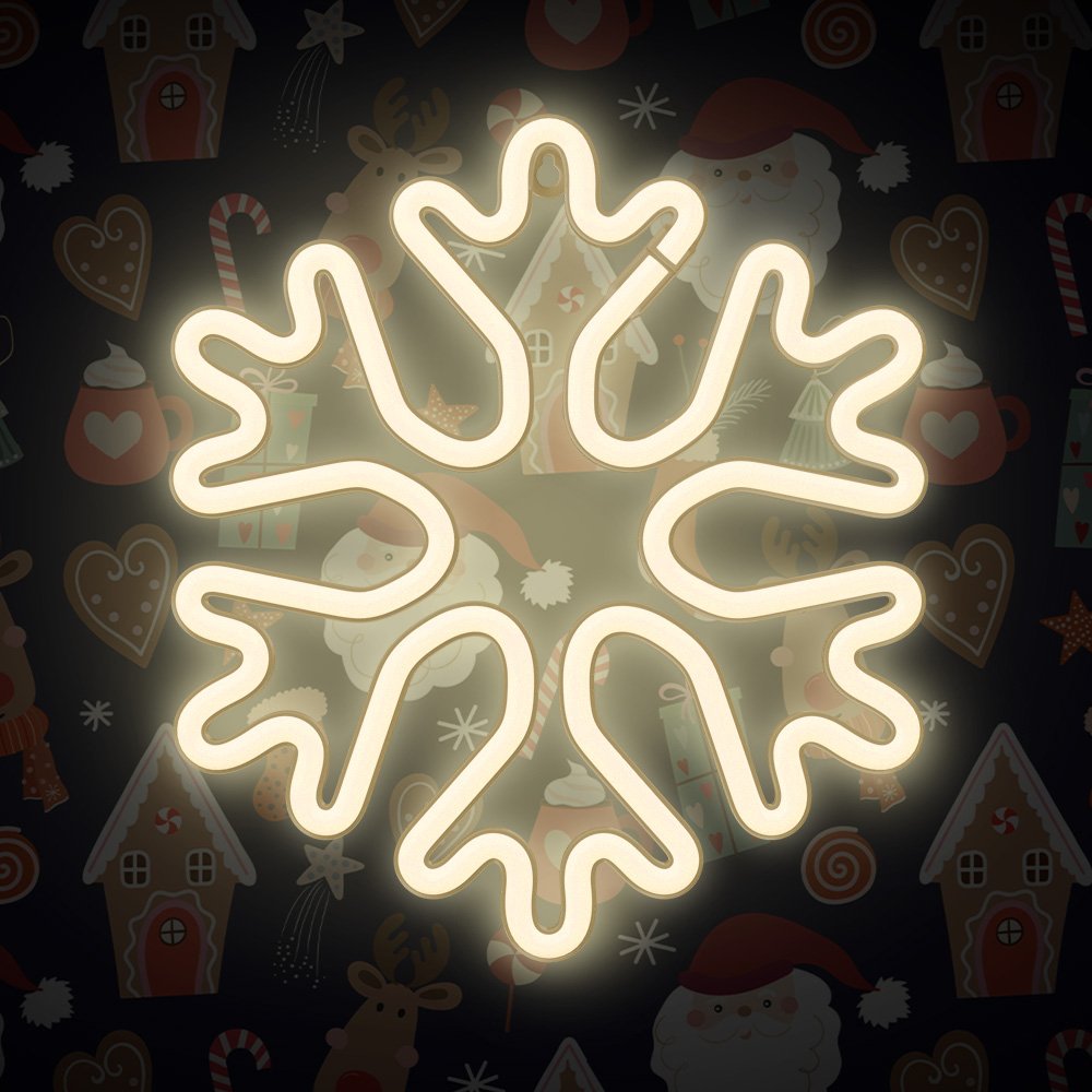 Forever Light gaisma Neon LED Christmas Snowflake balts FLNE20 Forever