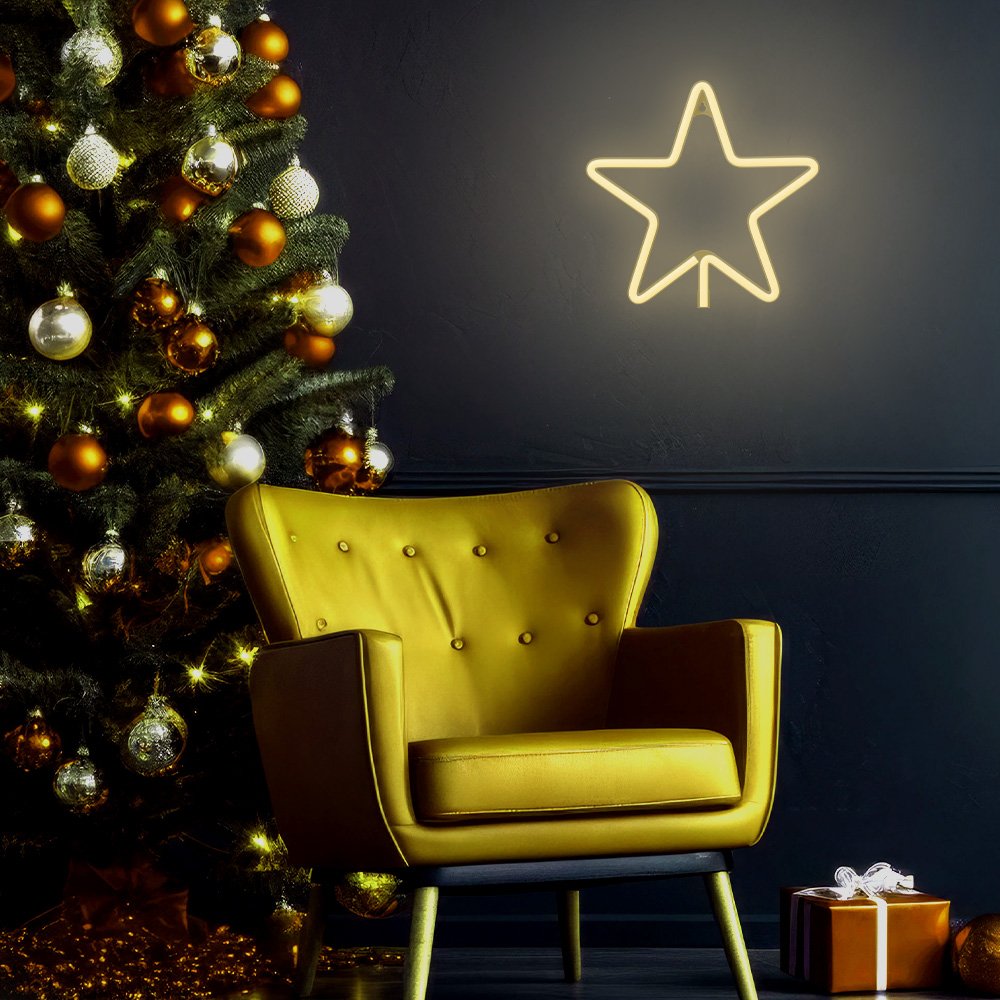 Forever Light gaisma Neon LED Christmas Pentastar silti balta FLNE22 Forever