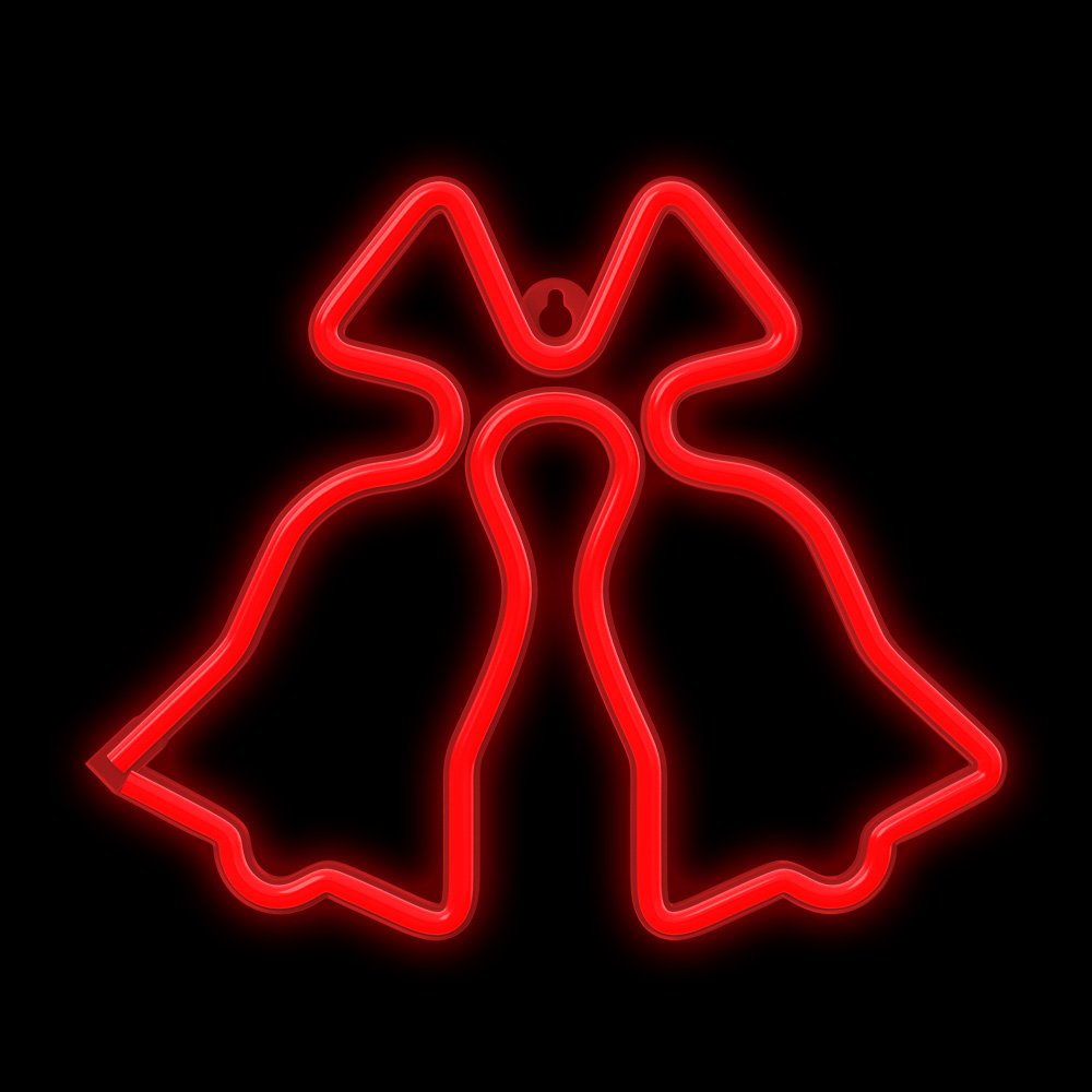 Forever Light gaisma Neon LED Christmas Bells sarkans FLNE17 Forever